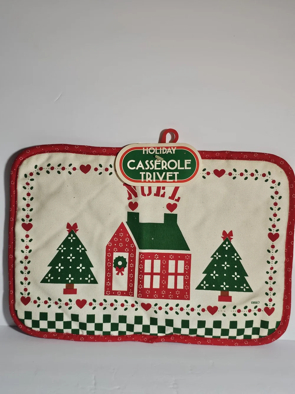 Vintage Tuesday Morning Christmas Holiday Fabric Trivet Pads Lot of 3 Holders